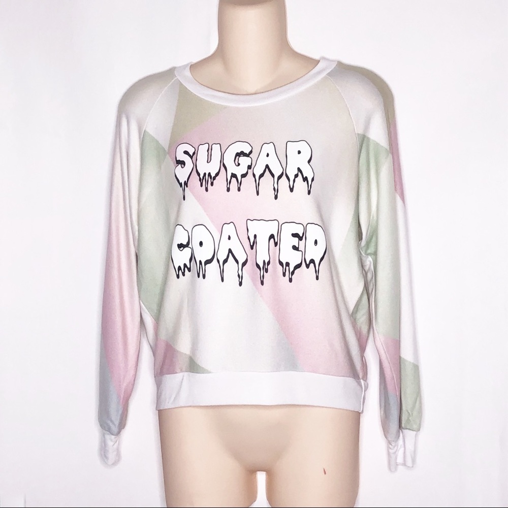Wildfox | Sugar Coated Pastel Rainbow Sweater